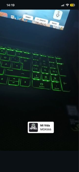 Laptop gaming.