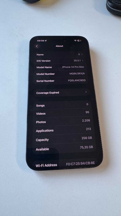 Vand/Schimb IPhone 14 Pro Max 256GB Black Neverlocked