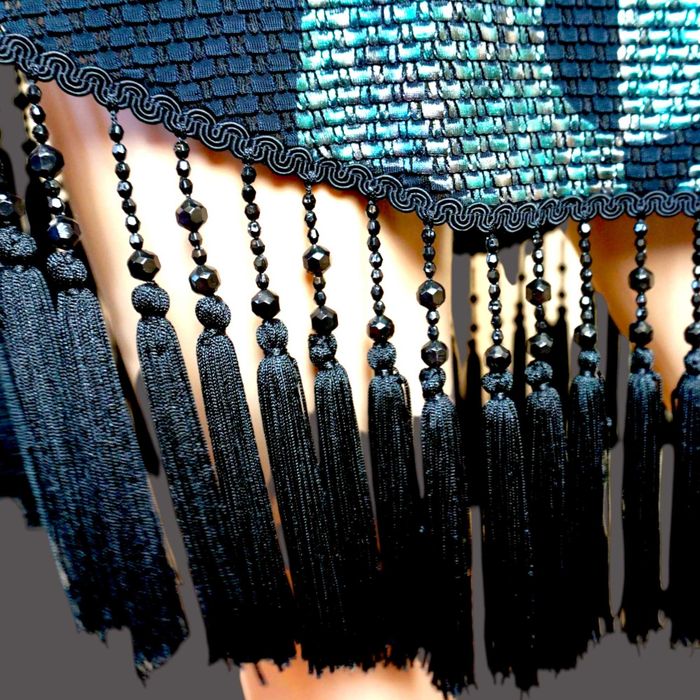 Rochie retro cu tiv asimetric si ciucuri , rochie party anii 80 M-L