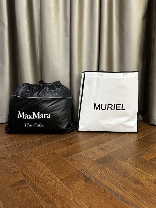 Max Mara The Cube длинный чёрный пуховик ≈ M