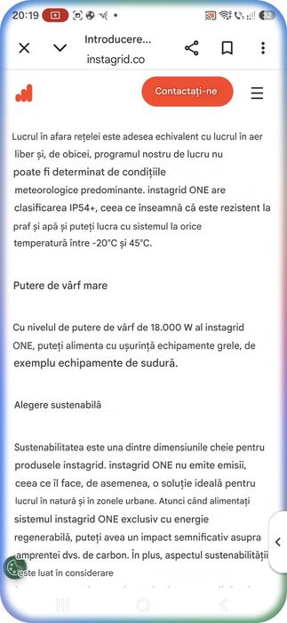 Sursa mobila  instagrid
