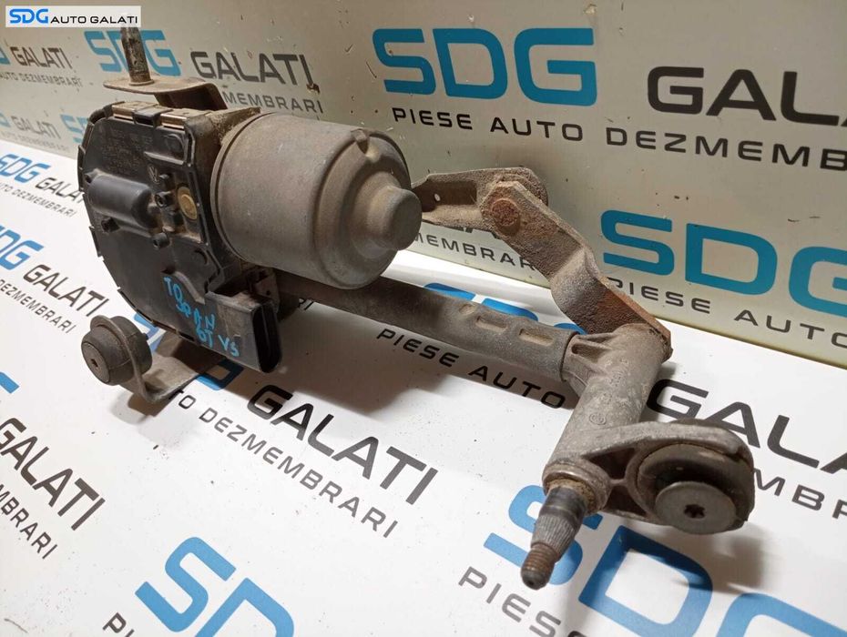 Ansamblu Motoras cu Brat Brate Stergator Stergator Stanga Fata Parbriz Volkswagen Touran 2003 - 2010 Cod 1T0955119C 0390241785 1T0955023E 3397020665 [M6225]