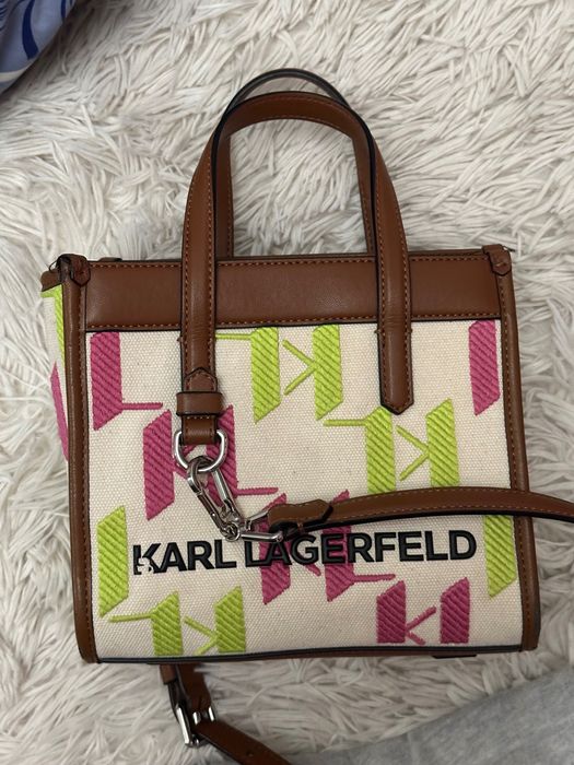 Karl Lagerfeld чанта цветна кафява