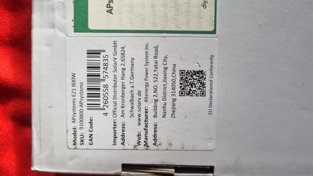 Inverter  APsystems  EZ1 800w