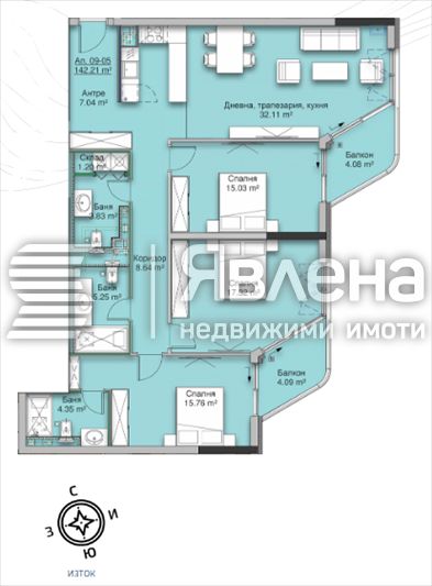 Продава се Четиристаен апартамент в София, Кръстова вада - 174 кв.м за 2875 €/кв.м - Снимка #1