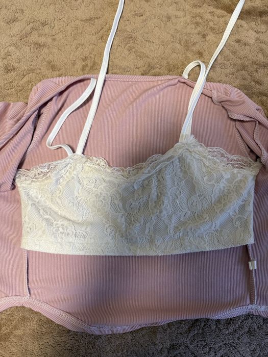 Розовый лонгслив