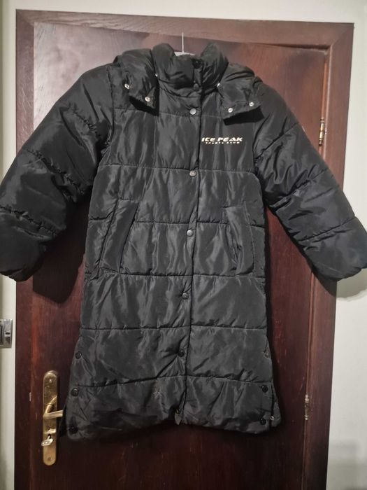 Детско спортно дълго зимно яке/шуба 134/140 см.