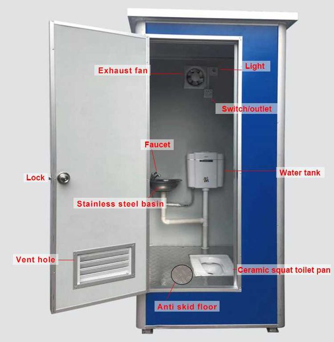 Туалетные кабины для рынков, гостиниц, и парков.