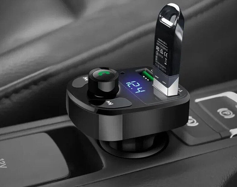 Bluetooth в авто / FM трансмиттер / Быстрая зарядка Type-C