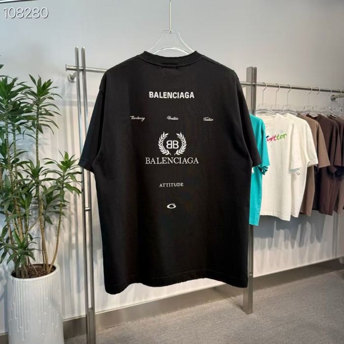 Tricou Balenciaga Black  T-Shirt Negru [Verificare Colet] Caliate Premium
