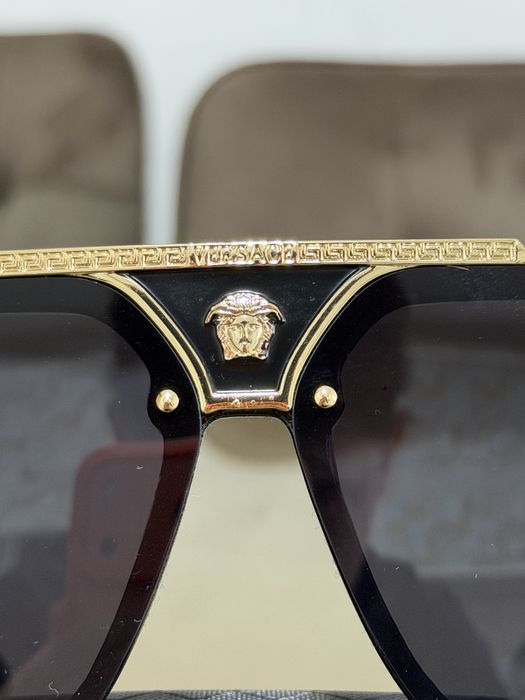 Ochelari de soare Versace Style – Design Exclusiv Black & Gold