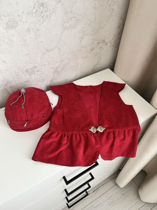 Прокат национального костюма на 3-4,5 года кажекей камзол с тюбетейкой