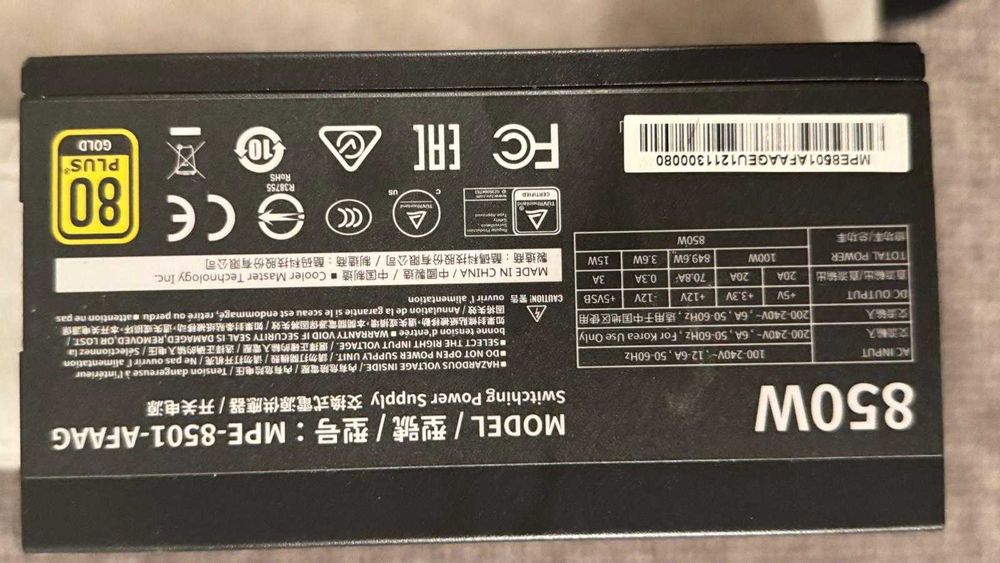 PSU — Cooler Master MWE Gold 850 V2