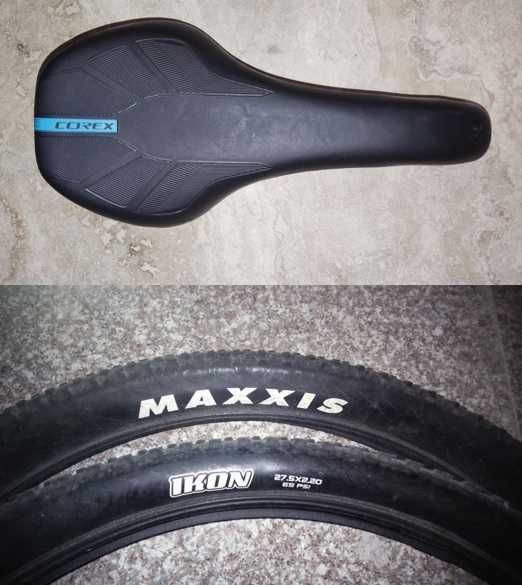 МТВ  вело седалка Corex и 2 бр. външни гуми Maxxis Ikon 27.5x 2.20