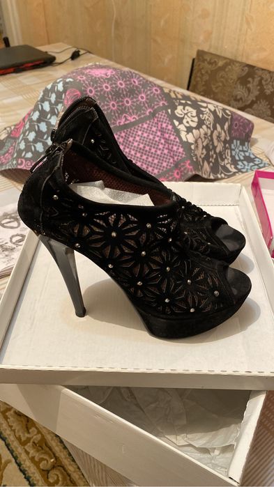 Ботинки с мехом,кожа 36 разм