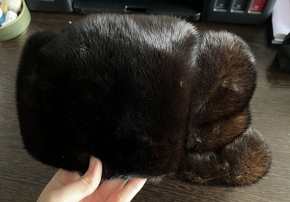 Норковая шапка мужская