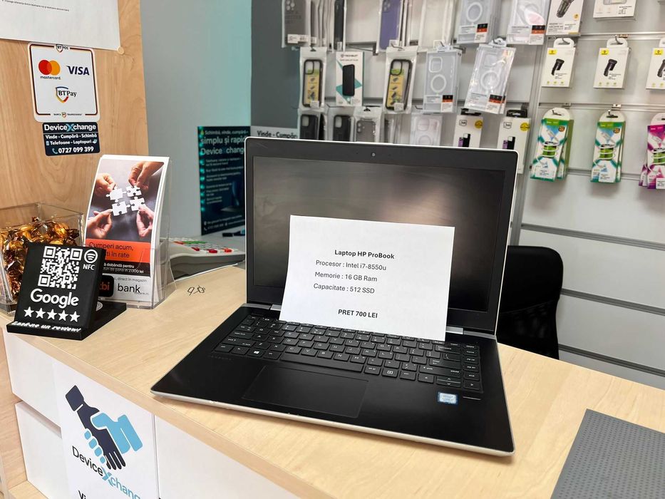 Laptop HP ProBook i7-8550u , 16 GB Ram , 512 SSD * Garantie *Buy Back * deviceXchange