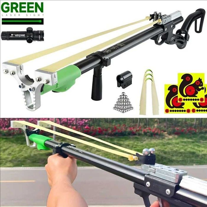 Prastie profesionala tip pusca cu accesorii incluse,laser pointer,zgarciuri rezerva si set bile bonus!