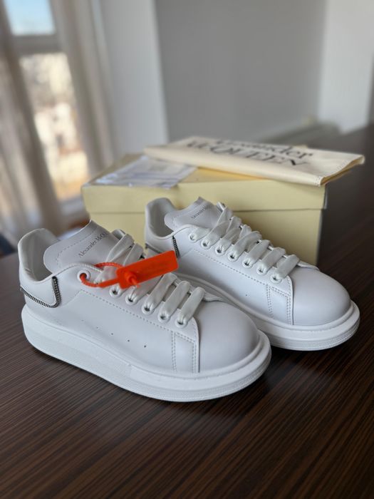 Adidasi Alexander M C Q U E E N full white Zipper