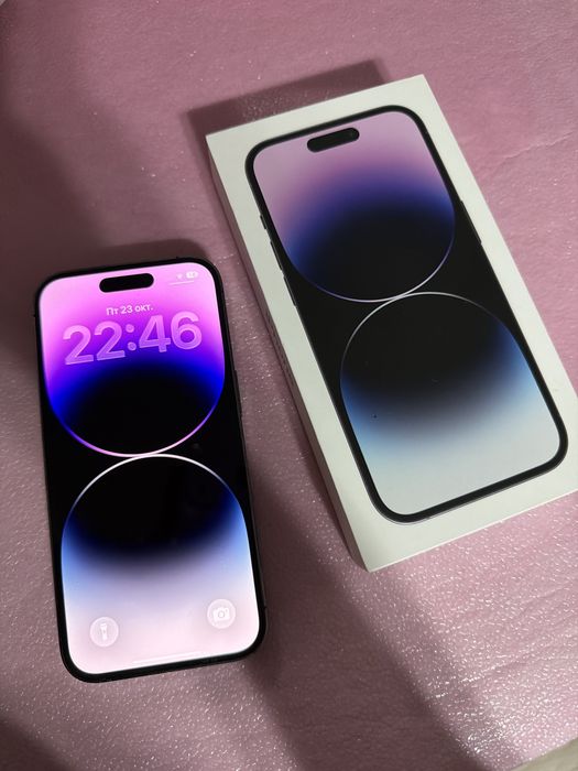 iphone 14 pro с коробкой + чехлы