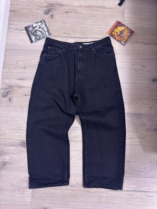 Blugi Baggy Bershka Negrii, Marime 42, swag, y2k, opium, streetswear