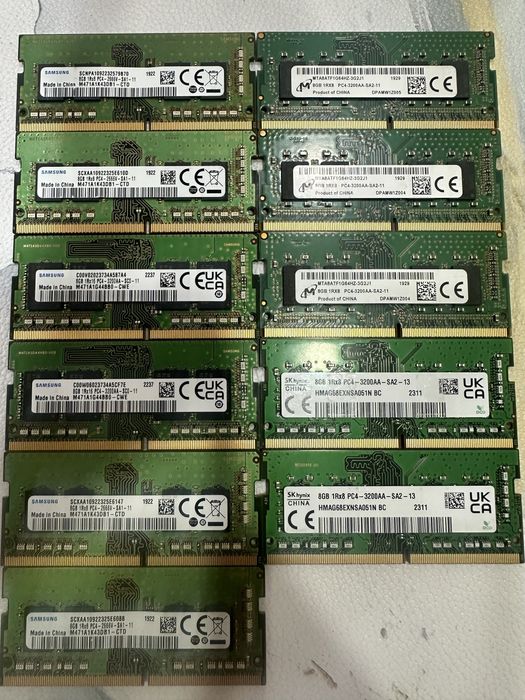 DDR4 8gb 3200 so-dimm в количестве на выбор