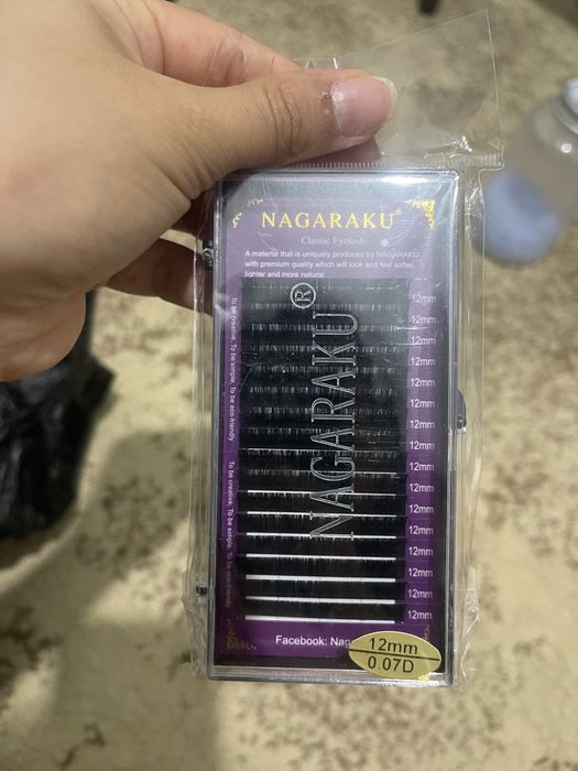 10 пачка Ресницы для наращивания чёрные отдельные длины