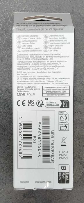 Sony MDR-E9LP [#10406#]