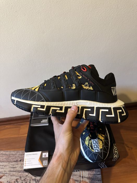 Versace Trigreca Barocco Print Black