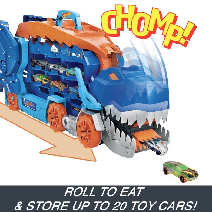 Hot Wheels® TRUCKS Автовоз T-REX за 20 колички + 1 малка количка копие