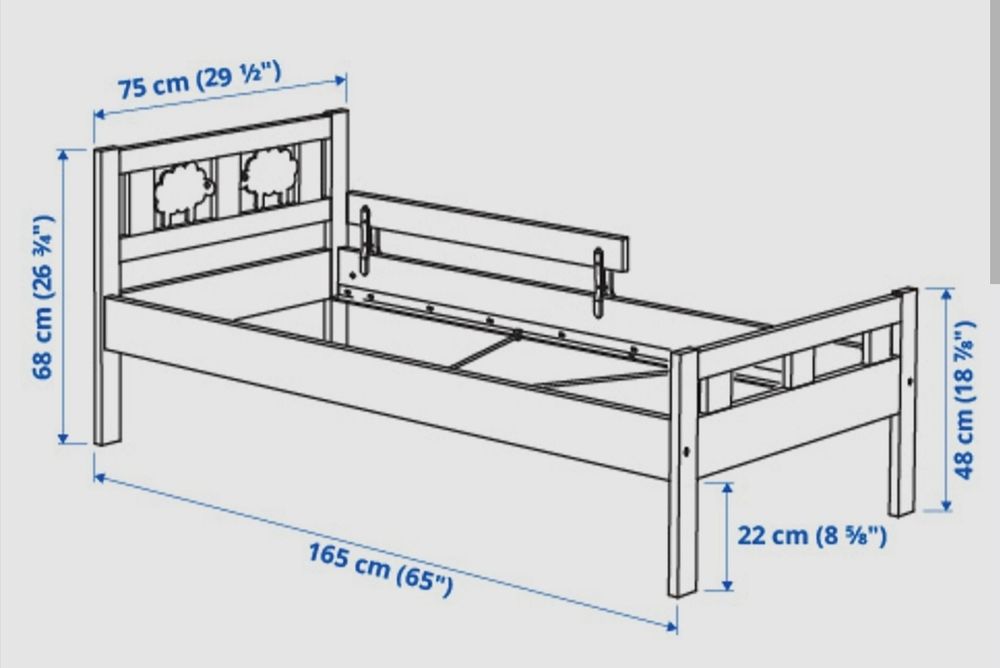 Детско легло KRITTER с размер 177x165 см