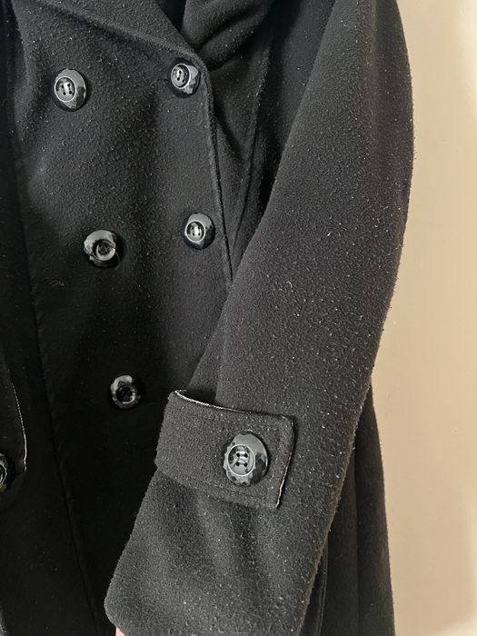 Дамско черно палто