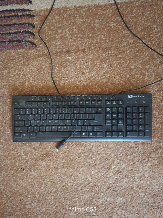 Tastatură Multimedia Serioux, Neagră, Conexiune USB/PS2 - Stare Bună