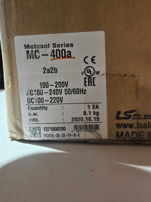 Контактор Metasol MC-400a AC100-240V 50/60Hz