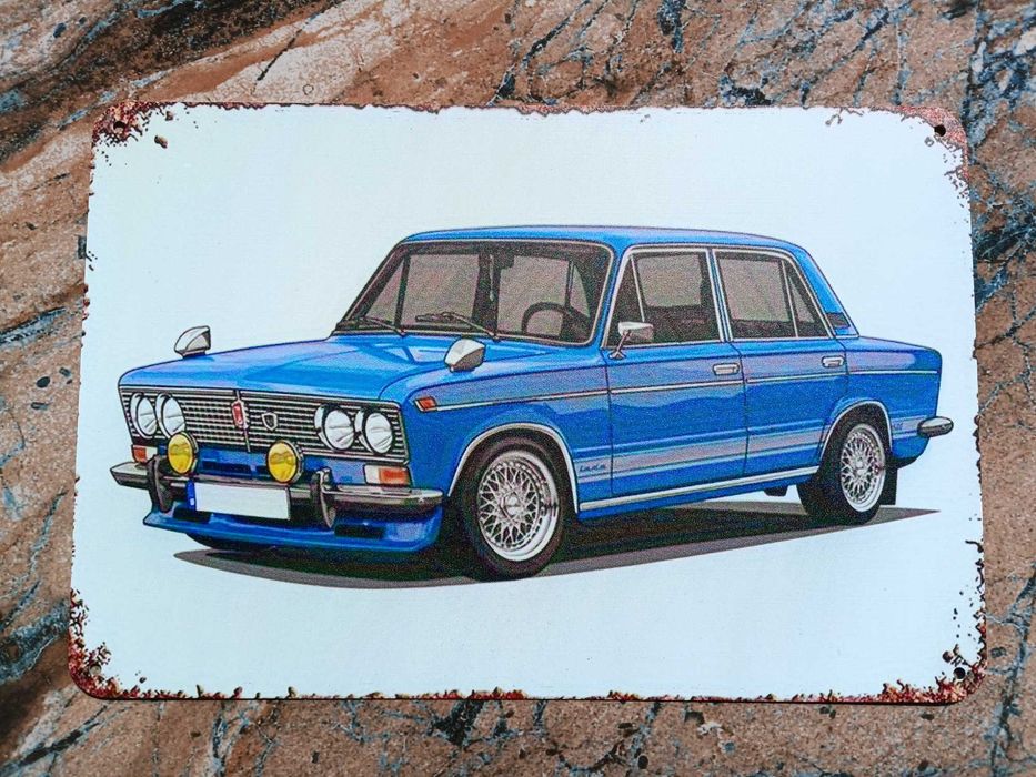 LADA , ЛАДА , метална табела на легендарния, руски автомобил.