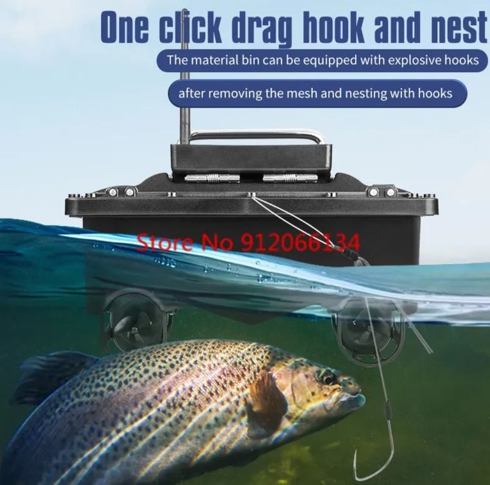 Лодка за захранка с круиз контрол до 500 метра обхват,ГАРАНЦИЯ! RC Bai