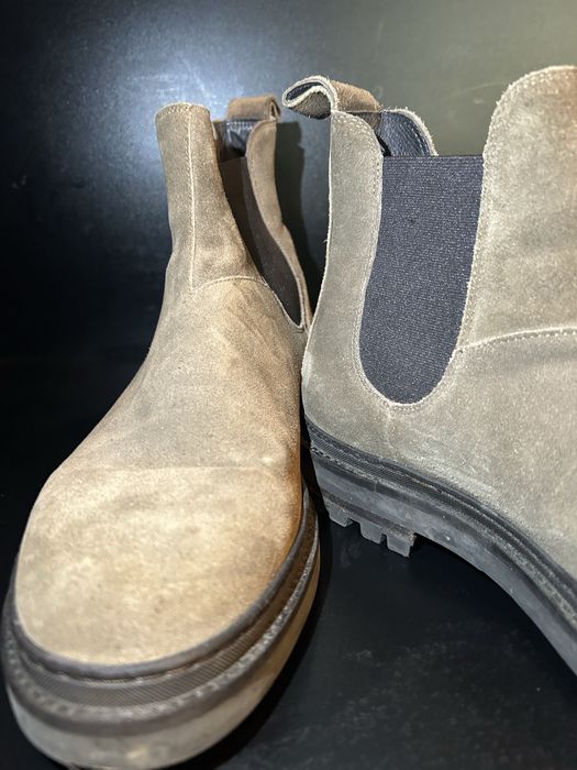 Massimo Dutti set- ghete 43 si geaca piele intoarsa