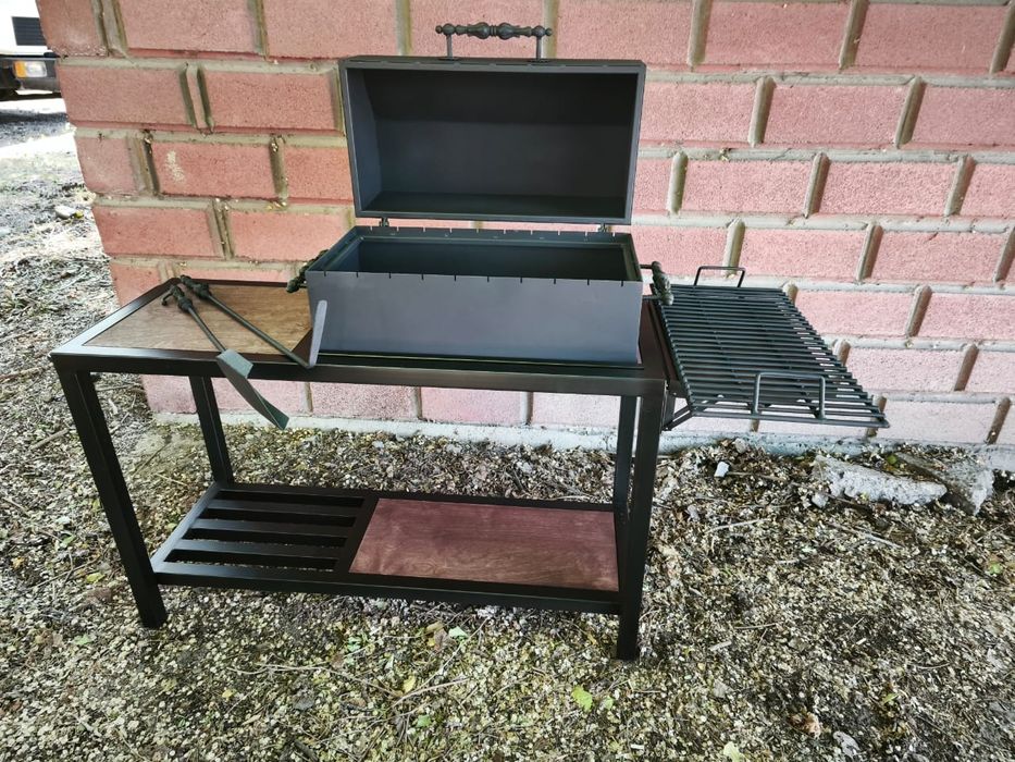 Мангал+барбекю со столиком