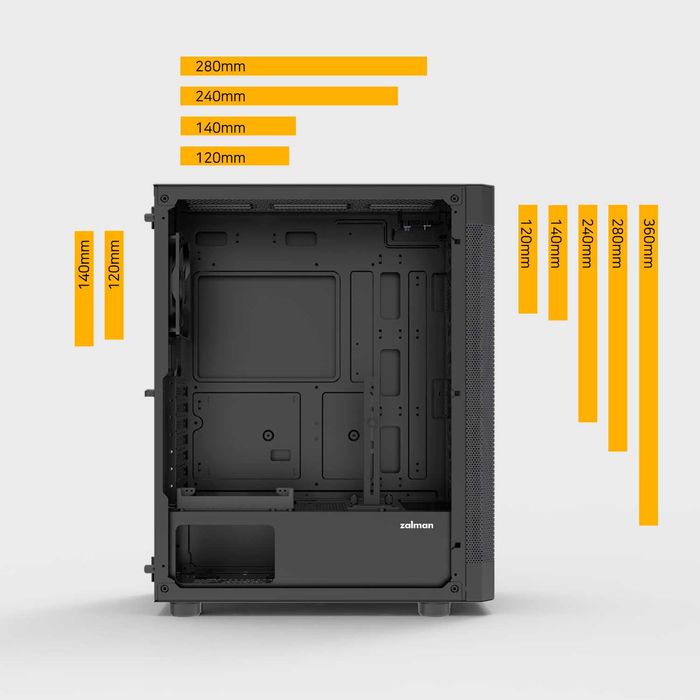 Carcasa gaming Zalman i4tg + 6 vent Montech Argb 140mm