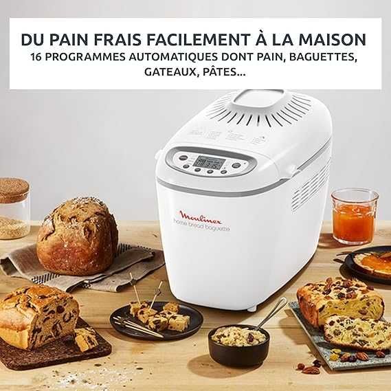 Moulinex Mașină de făcut baghete, 16 programe, OW610110, alb.
