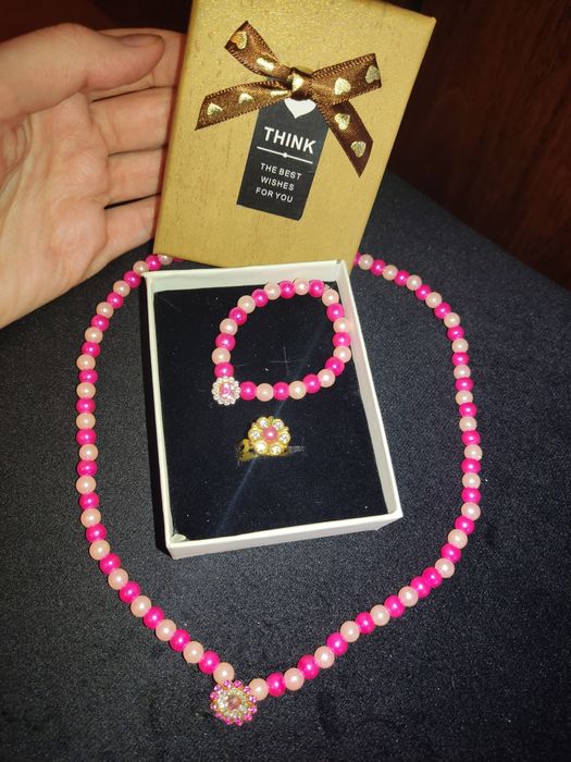 Подарок украшения цепочка, браслет ,кольцо для маленьких девочек 8 м