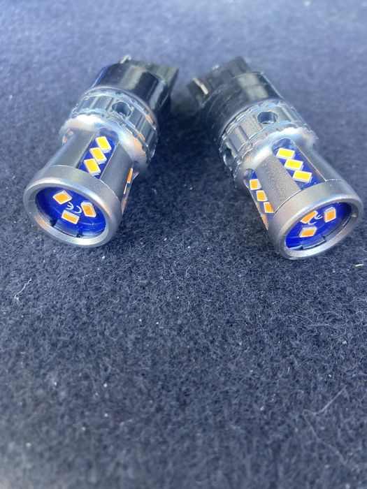 7443/Т20/ 1156 мигач стоп led крушки за автомобил без грешки бял цвят