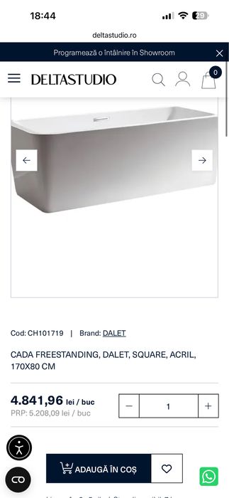 Cada freestanding 180x80