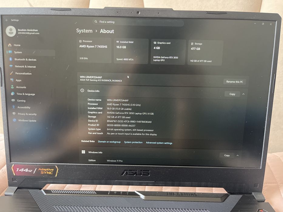 Asus tuf gaming A15