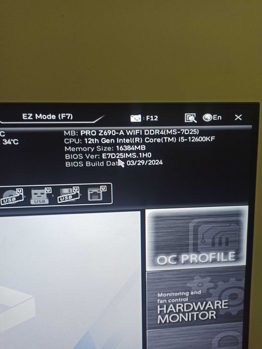 I5 12600kf + msi z690