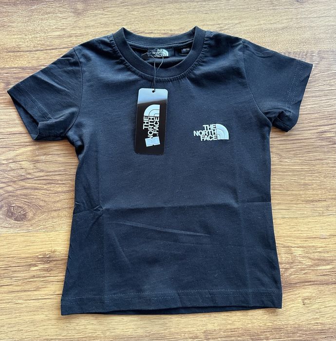 Детска,памучна,черна тениска The North Face с голяма щампа на гърба