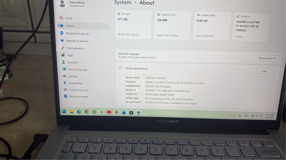 Notebook Asus Vivobook