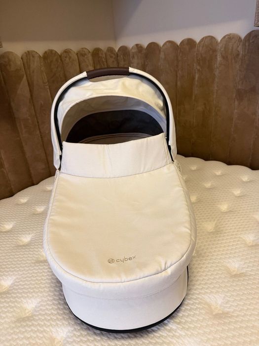 Кош за новородено Cybex Cot S Seashell Beige + дъждобран
