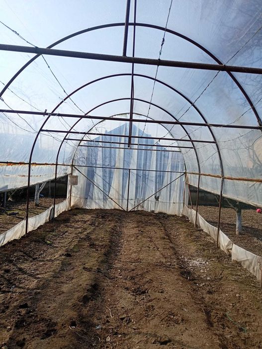 Vand solar gradina 4mx10m - structura metalica solida