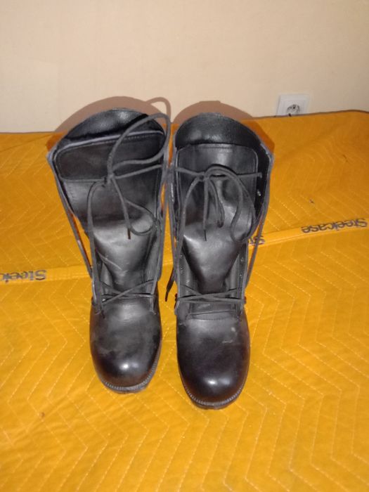 Берцы зимние кожаные